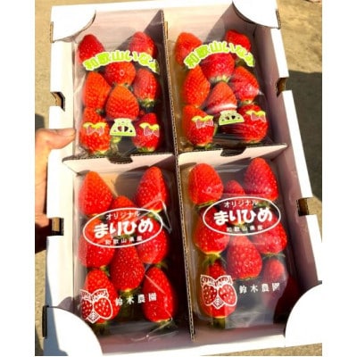 朝どり新鮮完熟苺食べ比べセット【まりひめ】【とちおとめ】