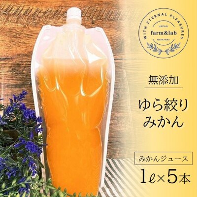 無添加みかんジュース『ゆら絞り　みかん』 1L×5本