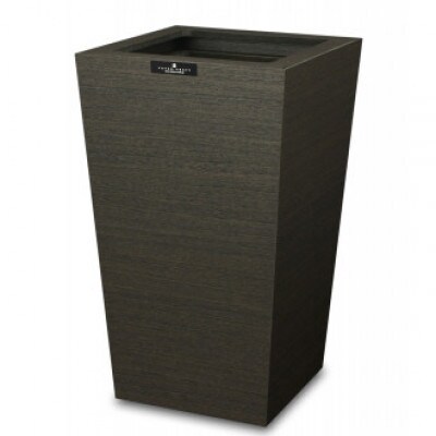 バスク ダストボックス スクエア 7L ブラック ソファの横に置きたい木目調くず入れ