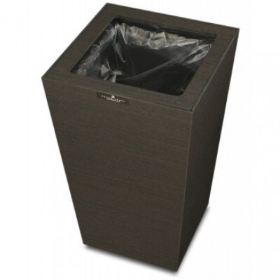 バスク ダストボックス スクエア 7L ブラウン ソファの横に置きたい木目調くず入れ