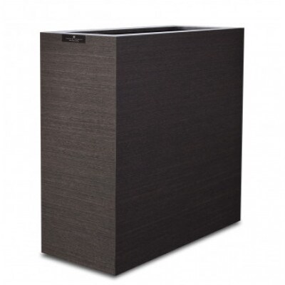 バスク ダストボックス スリム 8.5L ブラック 幅を取らないスリムな木目調くず入れ