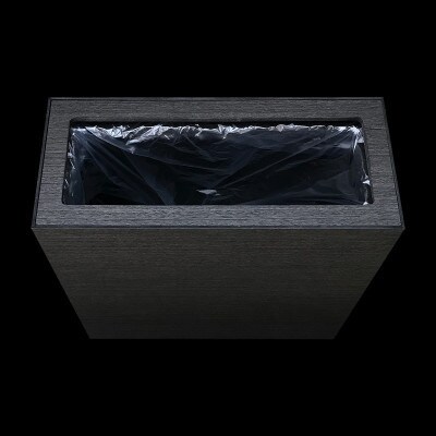 バスク ダストボックス スリム 8.5L ブラック 幅を取らないスリムな木目調くず入れ