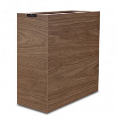 バスク ダストボックス スリム 8.5L ブラウン 幅を取らないスリムな木目調くず入れ