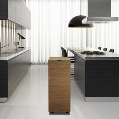 バスク グランデペール 1段 ブラウン アイランド型キッチンに美しくフィットするくず入れ