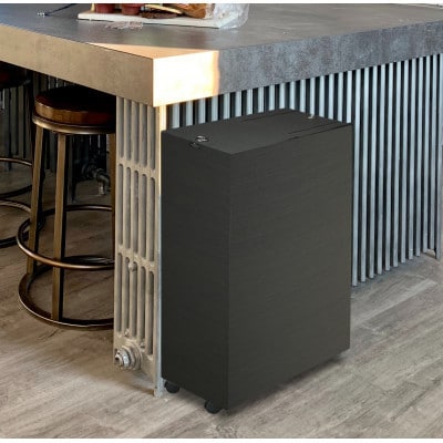 バスク グランデペール 1段 ブラック アイランド型キッチンに美しくフィットするくず入れ