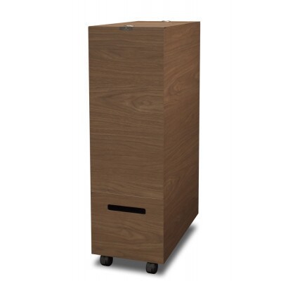 バスク グランデペール 2段 ブラウン アイランド型キッチンに美しくフィットする木目調くず入れ