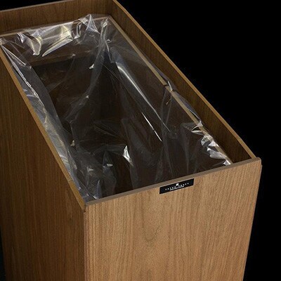 バスク キッチンペール 45L ブラック 職人が手掛けるキッチンにおすすめの木目調くず入れ