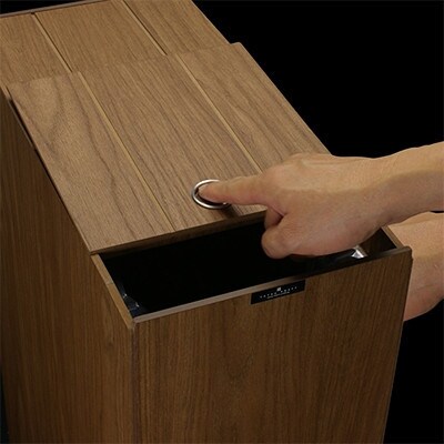 バスクキッチンペール 45Lブラウン 職人が手掛けるキッチンにおすすめの木目調くず入れ