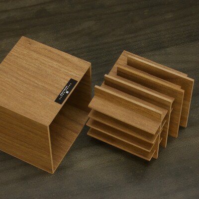 バスク ペンスタンド S 16本 ブラウン 2個セット おしゃれでかわいい木製ペン立て