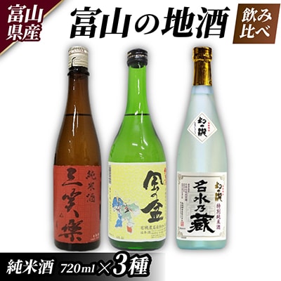 三笑楽・福鶴・皇国晴　純米酒セット
