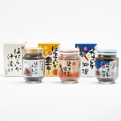 川村水産　ほたるいか塩辛・沖漬　3本