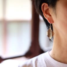 【kohachiro】錫のアクセサリー体験キット/ピアス　槌目柄
