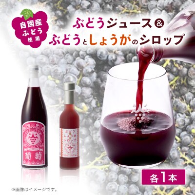 ぶどうジュース、ぶどうとしょうがのシロップセット