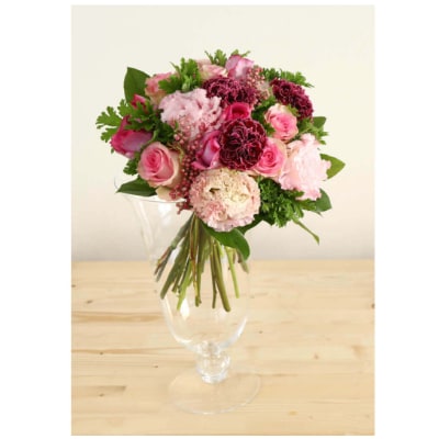 季節の花束と花瓶のセットMサイズ