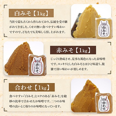 【味噌 神奈川県 小田原市】いいちみそ1kg 6種セット(計6kg)