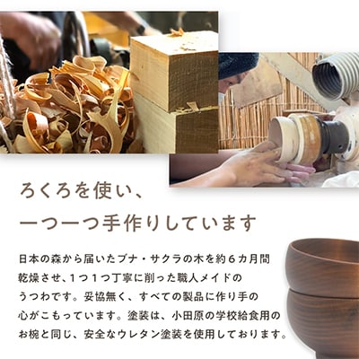 【ふるさと納税】めいぼく椀テッラ 小　2樹種セット 【 お椀 汁椀 木製 神奈川県 小田原市 】
