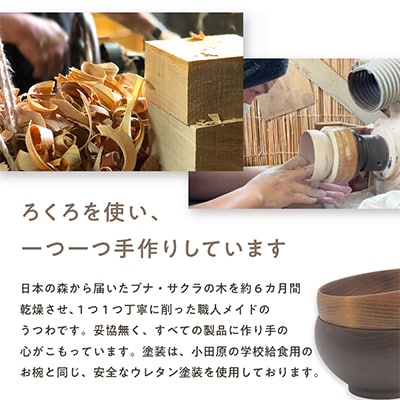 【ふるさと納税】めいぼく椀テッラ 大　2樹種セット 【 お椀 汁椀 木製 神奈川県 小田原市 】