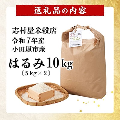 令和7年産 小田原の米「はるみ」10kg(5kg×2)