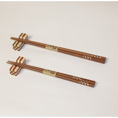 【箱根寄木細工】箸・箸置きの2膳セット