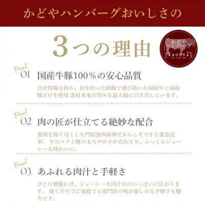 国産牛豚100%ハンバーグ　150g×8個(計1.2kg)