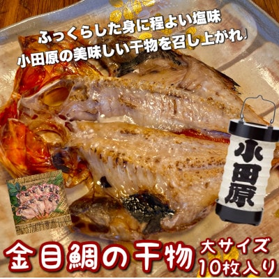 金目鯛の干物 大10枚 大きいサイズで夕食にピッタリ、ホクホクの身が美味しい【神奈川県小田原市早川】