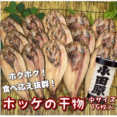 真ほっけの干物 中 15枚入り ホクホクの身は日本酒、焼酎のお供にピッタリ!【神奈川県小田原市早川】