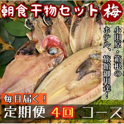 【毎月定期便】朝食干物セット【梅】小田原、箱根のホテル、旅館で使用!【神奈川県小田原市早川】全4回