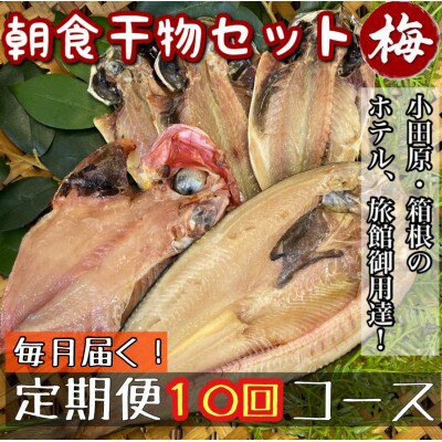【毎月定期便】朝食干物セット【梅】小田原、箱根のホテル、旅館で使用!【神奈川県小田原市早川】全10回