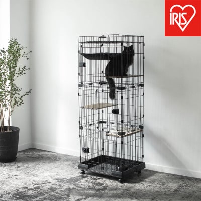 ペット ルーフキャットケージ RFC-704 アイアンブラック アイリス  