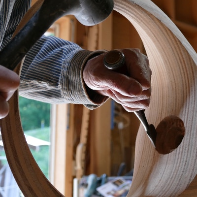 いっぴん工房の手作り木工家具  コンパスデスク