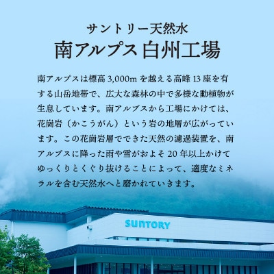 【毎月定期便】サントリー天然水　南アルプス550ml 24本　ペットボトル　白州の水全12回