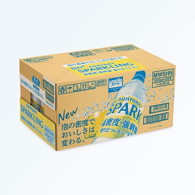 【毎月定期便】サントリー天然水SPARKLINGレモン　500mL×24本全6回