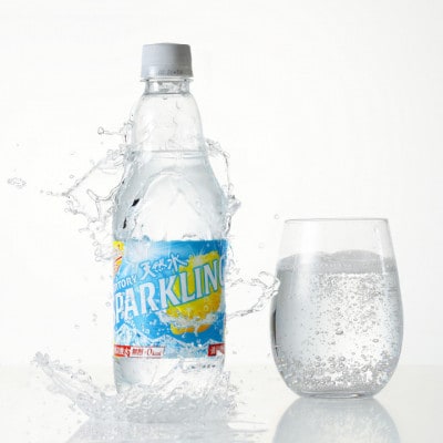 【毎月定期便】サントリー天然水スパークリング朝摘み!レモン　500mL×24本全3回