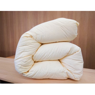 リサイクル羽毛掛布団　白州洗いのリサイクル羽毛ダウン90% 羽毛量1.24kg　冬掛けシングルサイズ