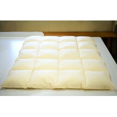 リサイクル羽毛掛布団　白州洗いのリサイクル羽毛ダウン90% 羽毛量1.24kg　冬掛けシングルサイズ