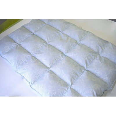 リサイクル羽毛掛布団リサイクル羽毛ダウン90% 羽毛量1.24kg　冬掛けシングルサイズ(ブルー系)