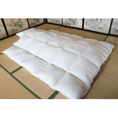 リサイクル羽毛掛布団　白州洗いのリサイクル羽毛ダウン90% 羽毛量1.6kg　冬掛けダブルサイズ
