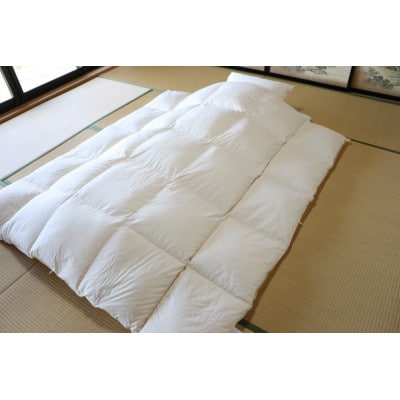 リサイクル羽毛掛布団　白州洗いのリサイクル羽毛ダウン90% 羽毛量1.6kg　冬掛けダブルサイズ