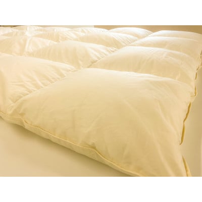 230本ブロード本掛け羽毛布団 冬掛けシングルサイズ ダウン85% 羽毛量1.2kg キナリ