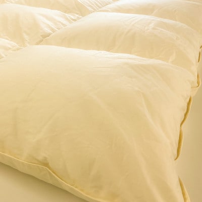 230本ブロード本掛け羽毛布団 冬掛けダブルサイズ ダウン85% 羽毛量1.6kg(col:キナリ)