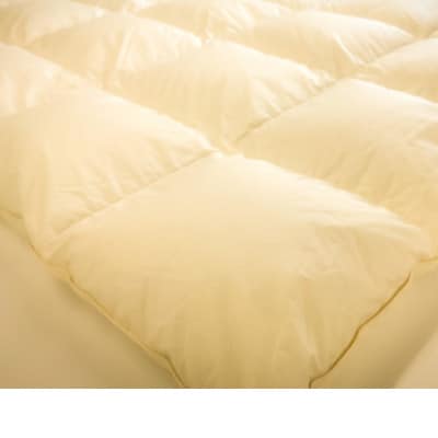 230本ブロード本掛け羽毛布団 冬掛けダブルサイズ ダウン85% 羽毛量1.6kg(col:キナリ)