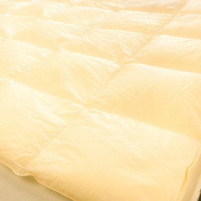 230本ブロード肌掛け羽毛布団 ダブルサイズ ダウン85% 羽毛量0.6kg(col:キナリ)