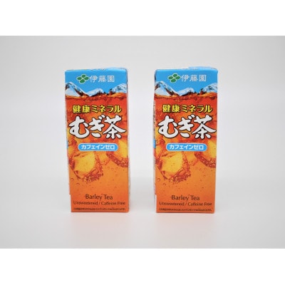 伊藤園の【健康ミネラルむぎ茶】250ml　24本　紙パック