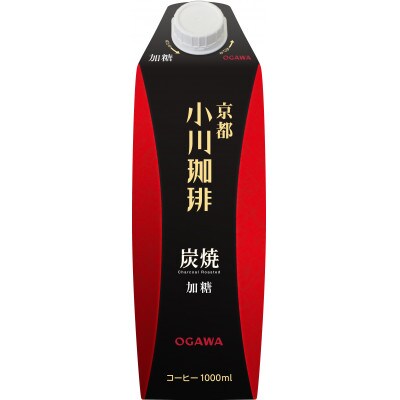 ＜小川珈琲＞炭焼珈琲　アイスコーヒー　加糖 1000ml×6本