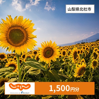 【じゃらんふるさと納税クーポン】 山梨県北杜市でつかえる1,500円 クーポン
