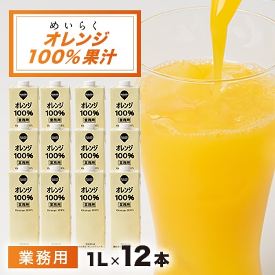 めいらく業務用100%果汁(オレンジ)　12本