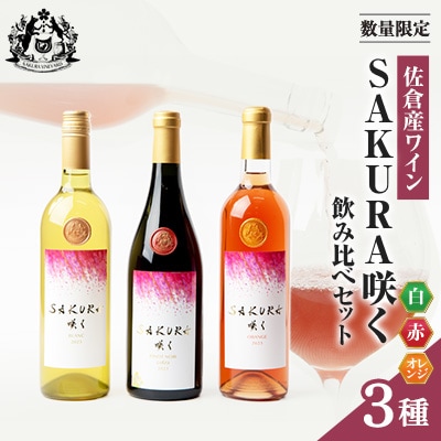 【数量限定】佐倉産初!ワイン　厳選3本セット　赤・白・オレンジワイン
