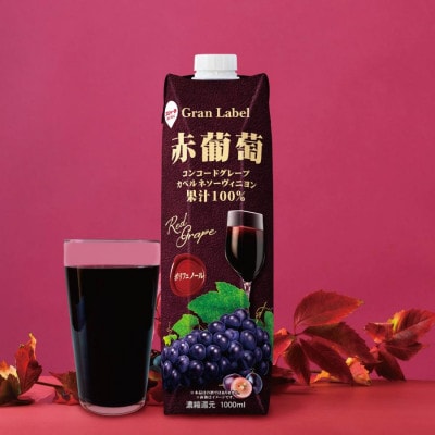 スジャータめいらく　赤葡萄　100%　1000ml　6本セット
