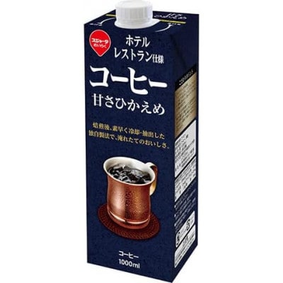 スジャータめいらく　ホテルレストラン使用アイスコーヒー(甘さ控えめ)1000ml　6本セット