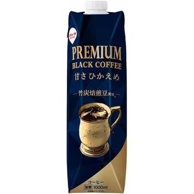 スジャータめいらく　プレミアムブラックアイスコーヒー(甘さ控えめ)1000ml　6本セット